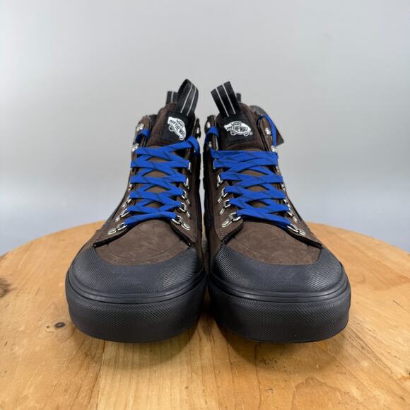 Vans Sk8-Hi DR MTE-2 Men’s Size 9.5 Shoes Brown Iguchi Leather Boots Lace Up NEW - Picture 2 of 9